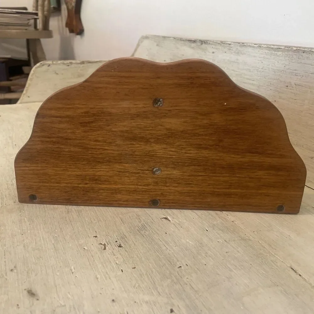 Handmade Wood Wall Shelf w/ Painted Red Strawberries 10” Country Cottage Core